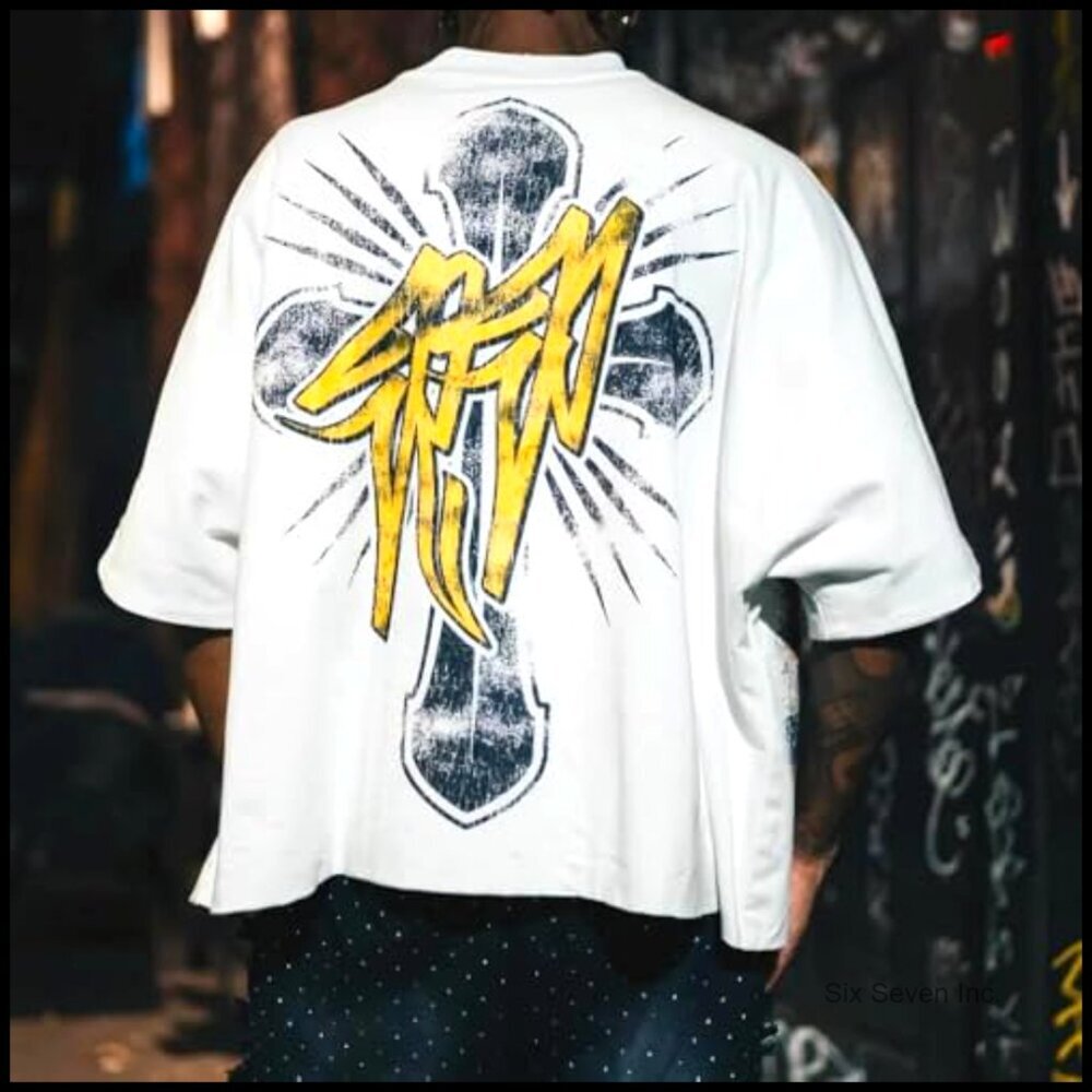 Oversized Graphic Tee Vintage Y2K Grunge Streetwear Emo Baggy Fit - Picture 2 of 5